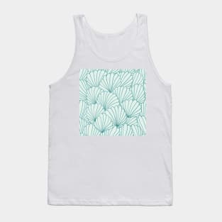 Retro Blue Shells Pattern Tank Top